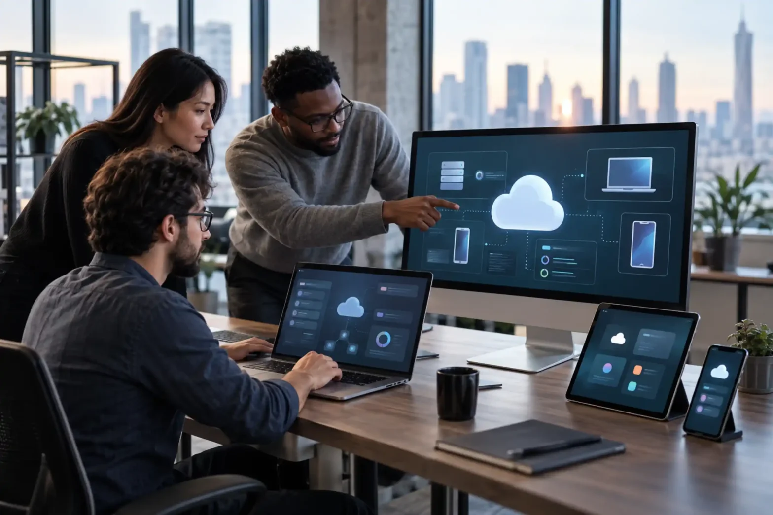 Developers deploying a cloud application development platform across devices